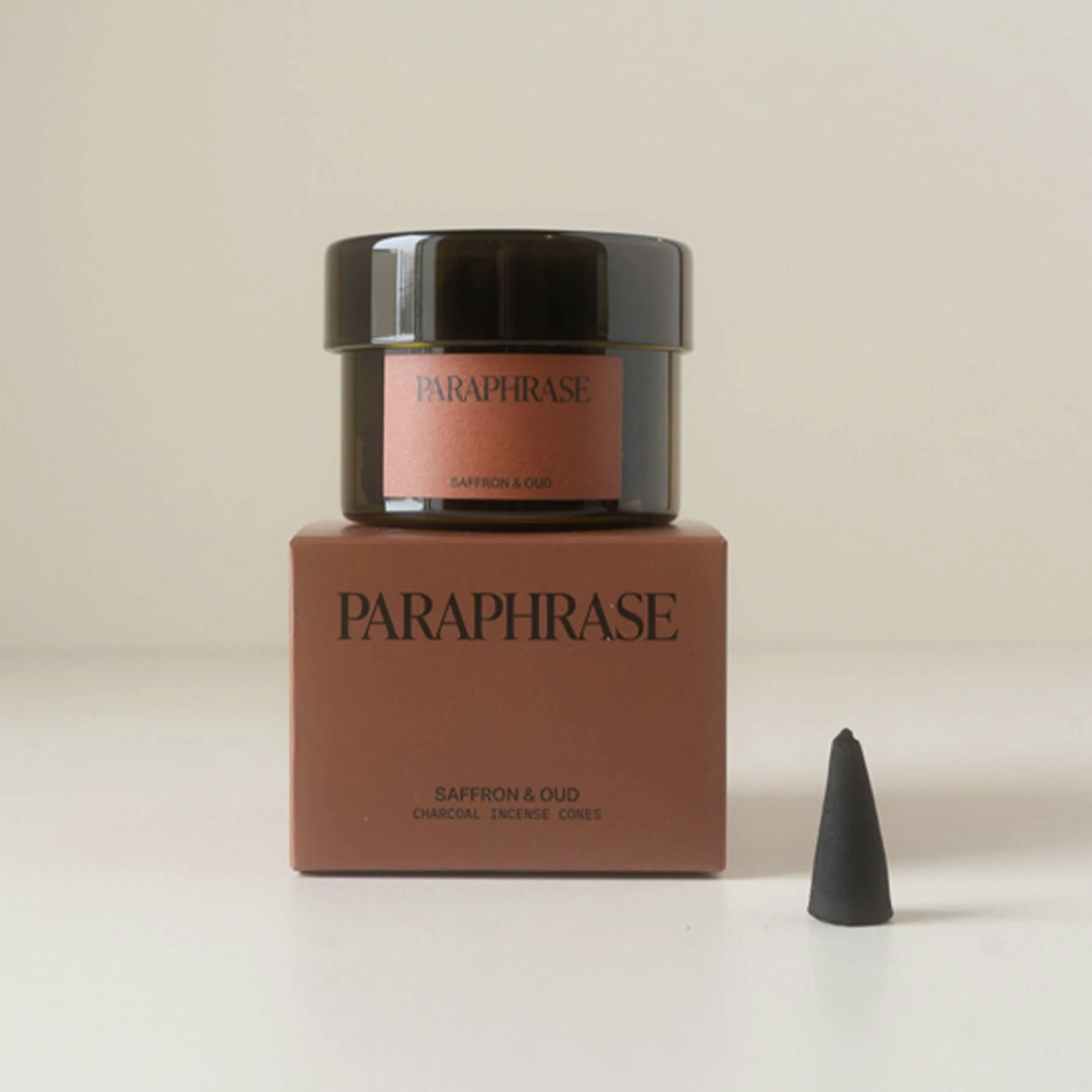Paraphrase Charcoal Incense Cone: Saffron & Oud