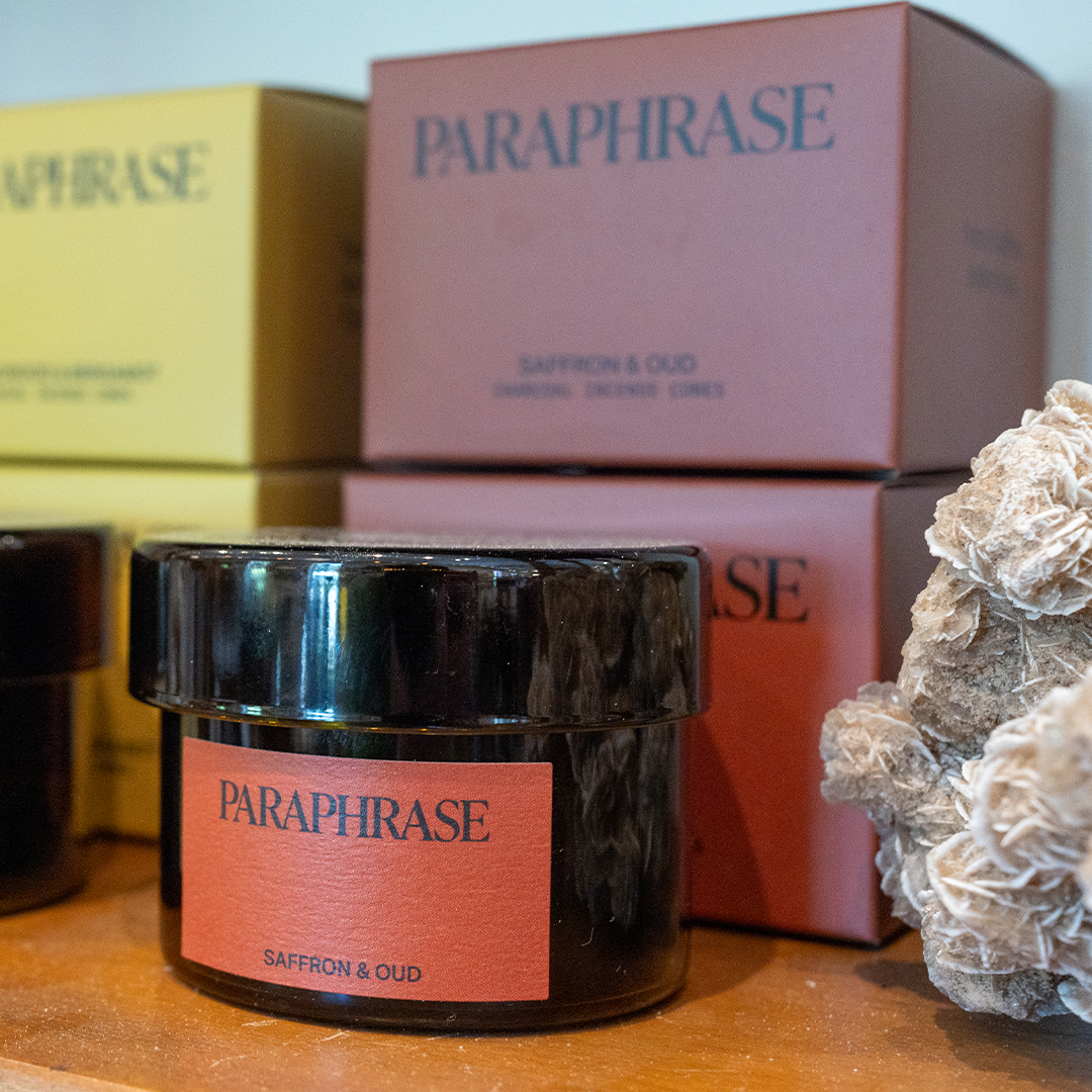 Paraphrase Charcoal Incense Cone: Saffron & Oud